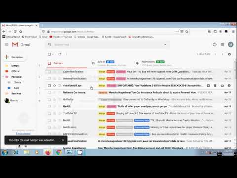 ვიდეო: როგორ გავაფერადო ჩემი ეტიკეტები Gmail-ში?