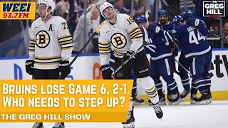Bruins lose Game 6, 2-1. Who's to blame? The Greg Hill Show!