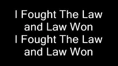 Green Day - I Fought The Law (Lyrics)