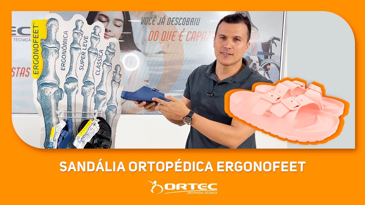 Sandália Ortopédica Ergonofeet para Fascite Plantar e Esporão de Calcâneo