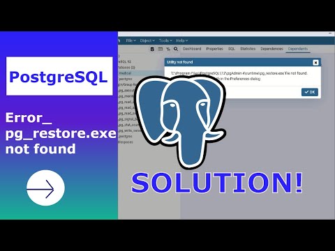 How to fix pg_restore.exe file not found please correct binary path | Restore Backub PostgreSQL