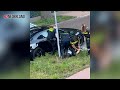 Arrestatie na achtervolging politiewagen vliegt in brand