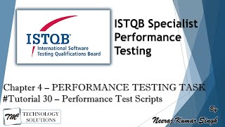 ISTQB Performance Tester | 4.2.6 Basic Structure of a Performance Test Script | ISTQB Tutorials