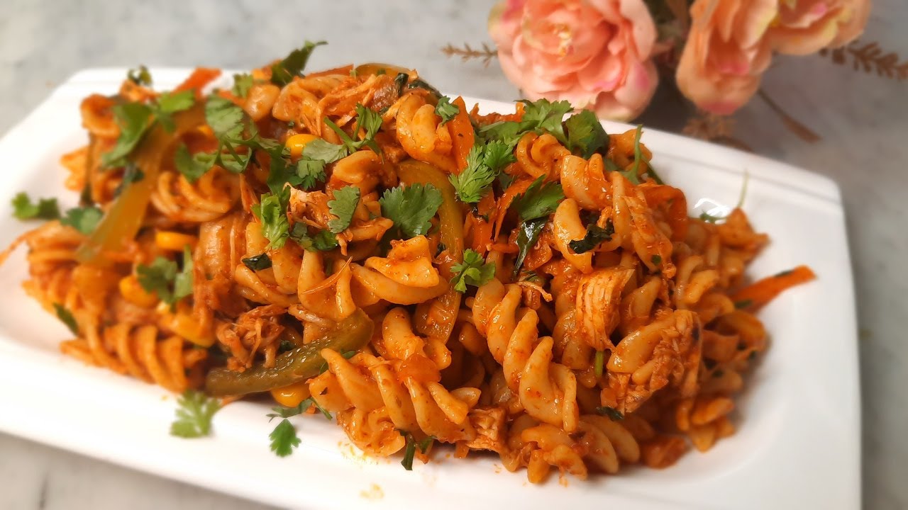 😋Try Out Red Sauce Chicken Pasta Make this Snacks & Lunchbox Recipe