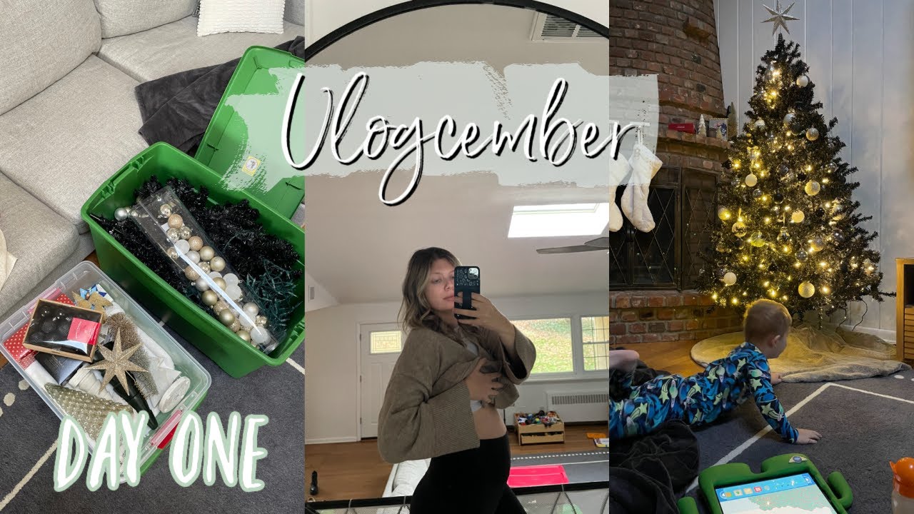 Vlogcember day 1: Decorate for Christmas with me + my twin toddlers reaction!