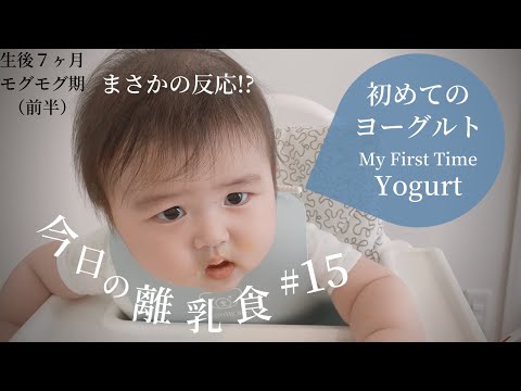 離乳食 中期 初めてのヨーグルト とある日の赤ちゃん ７ヶ月 の食事 15 モッパン Japanese Baby Mukbang His First Time Yogurt Reaction Youtube