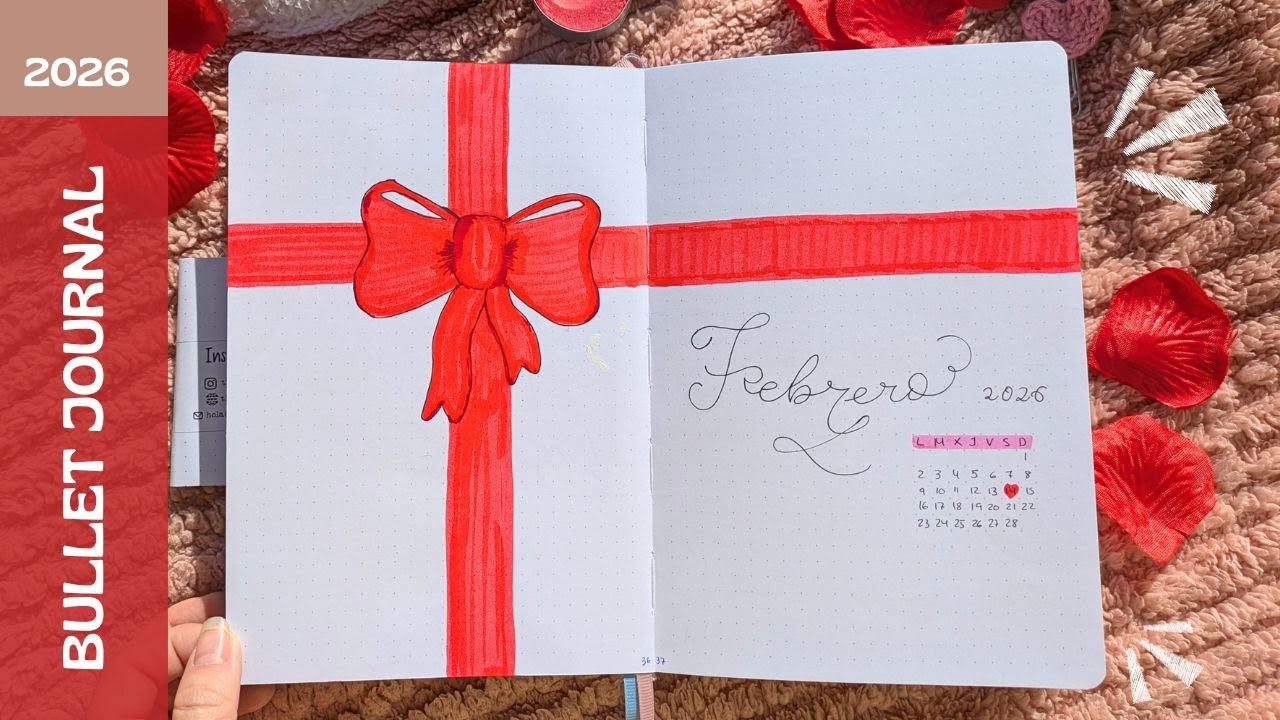 Bullet Journal Febrero 2026 🎀❤️ Especial San Valentín