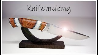 Knifemaking  Hidden tang with curved guard and awsome handle