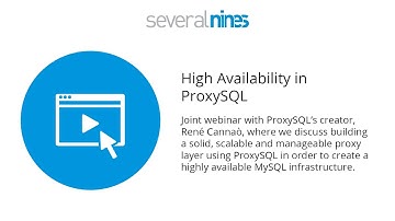 Webinar replay: High Availability in ProxySQL