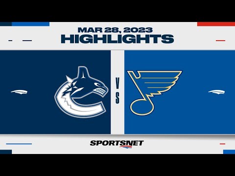 NHL Highlights | Canucks vs. Blues - March 28, 2023
