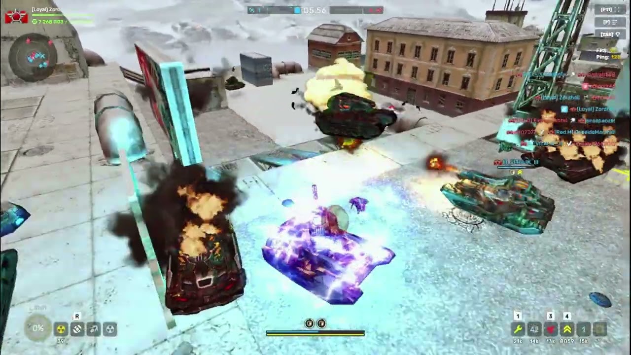 Tanki Online  - Railgun UT Large Caliber Rounds with Hunter PR deal Fatal Damage in Silence RGB