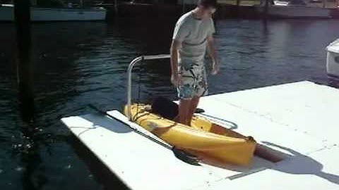 NEW SAFE LAUNCH FLOATING KAYAK DOCK VIDEO