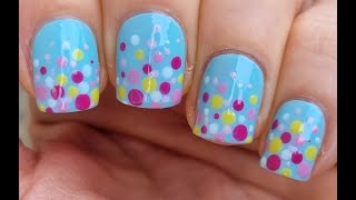 Easter NAILS | Colorful Spring Dotticure NAIL ART Tutorial - Easy Nail Design At Home