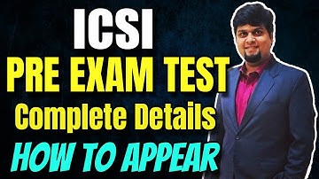 ICSI PRE Exam Test | Complete Details | How to Appear for PRE Exam Test | How to Login
