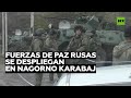 Fuerzas de paz rusas se instalan con tanques en Nagorno Karabaj