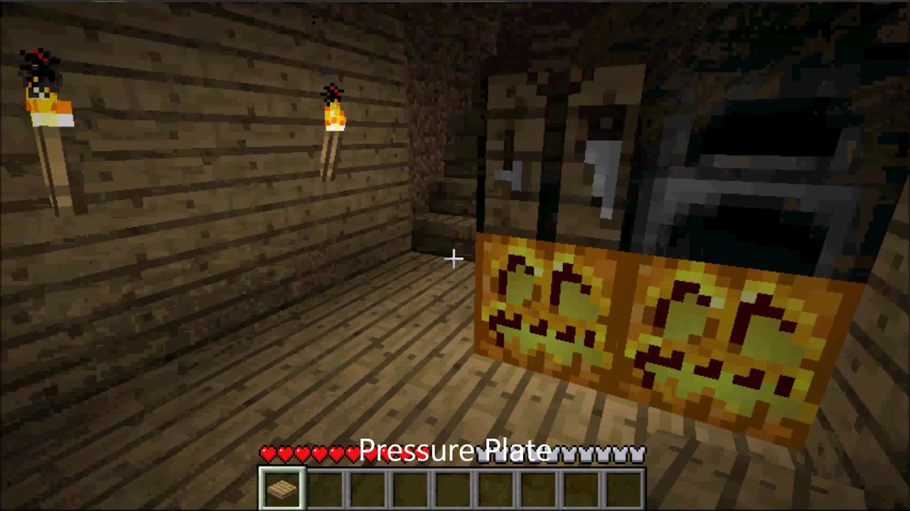 how to make a pressure plate door in survival craft