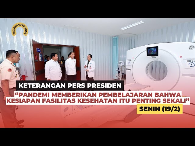 Keterangan Pers Presiden Jokowi Usai Resmikan RS Pusat Pertahanan Negara, Jakarta, Senin (19/2) class=