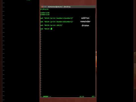 Linux Shell Script - AWK Arithmetic Functions #017 #shorts