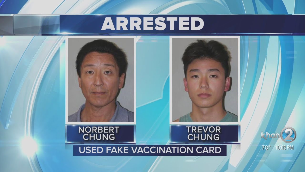 2 visitors arrested at Honolulu airport for falsifying coronavirus vaccination cards