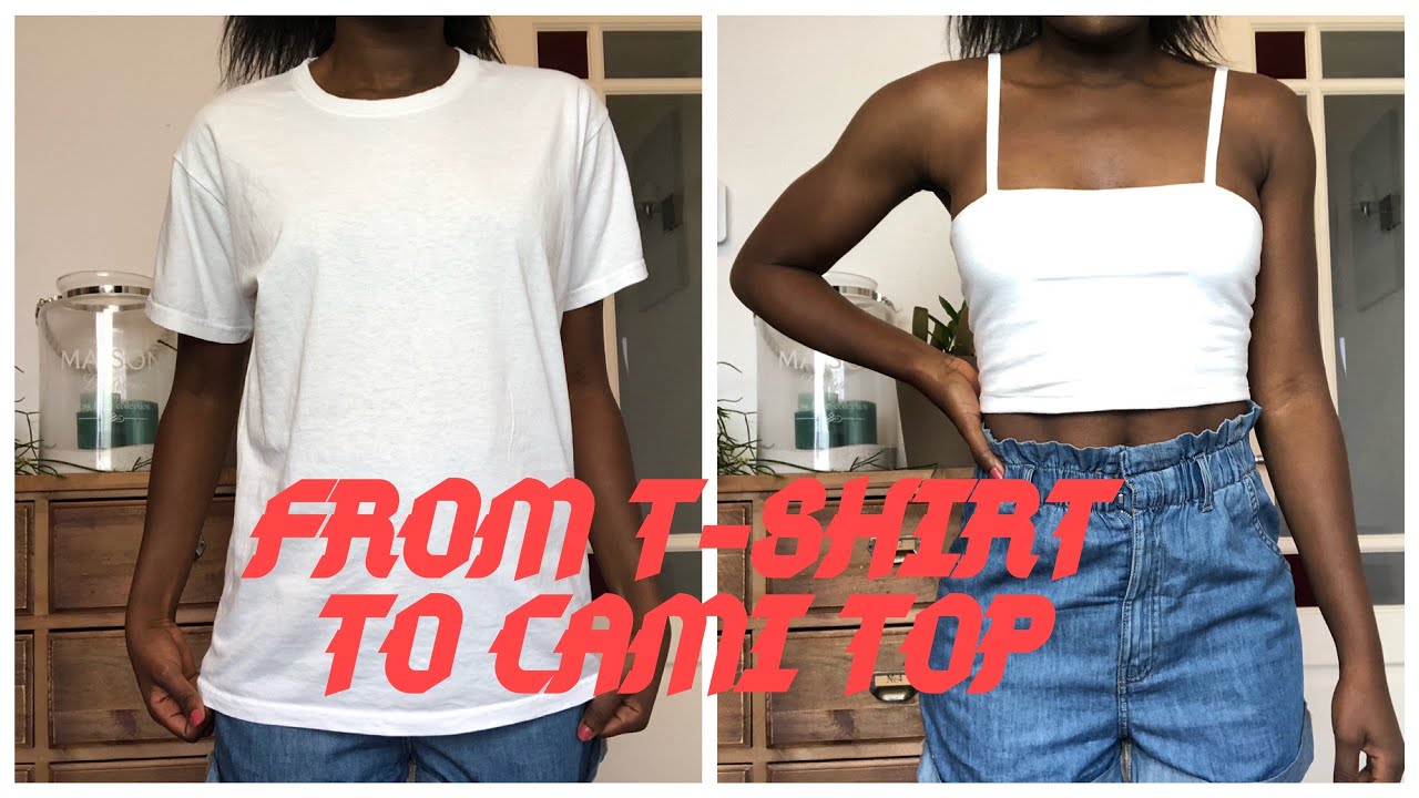 DIY cami / crop top from a T-shirt