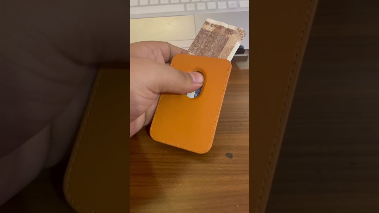 Apple Leather Wallet With MagSafe For IPhone Golden Brown Shorts Iphone Short