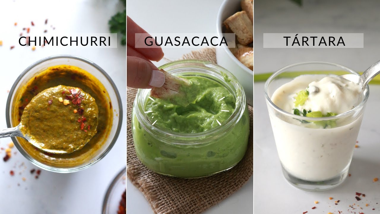 Pío Brillante Diligencia 3 SALSAS Y ADEREZOS SALUDABLES | CHIMICHURRI, GUASACACA VENEZOLANA Y SALSA  TARTARA - YouTube