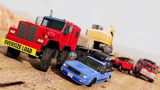 BeamNG Drive - Cars vs BigRig B-Series (RoadRage)