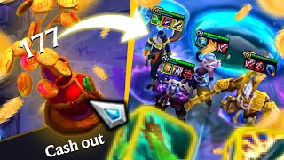 INSANE 177 STACK FORTUNE CASH OUT!!! | Teamfight Tactics Set 11