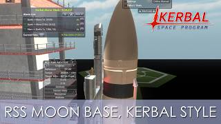 Stock-style Moon Base Launch in Real Solar System (Kerbal Space Program)