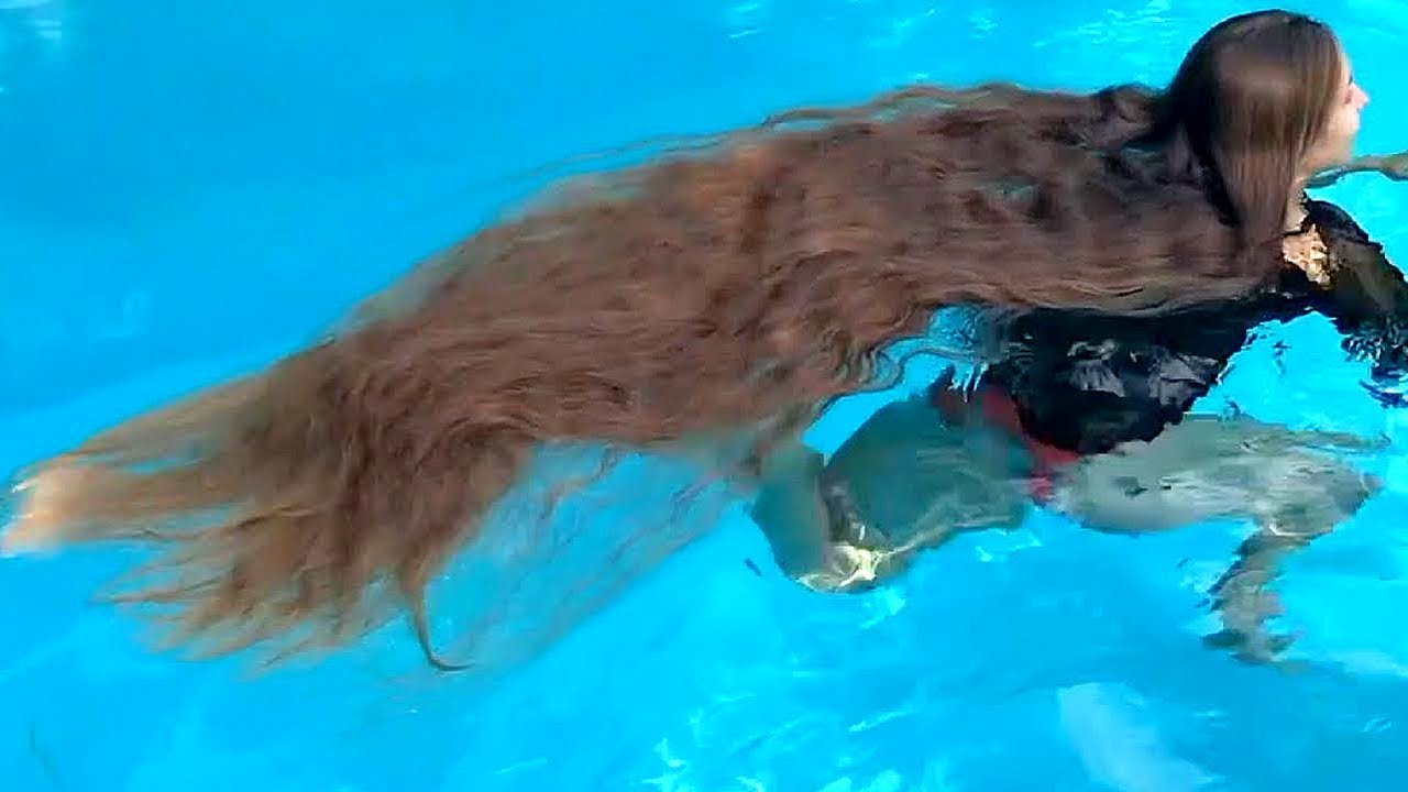 RealRapunzels Swimming Rapunzel (preview) YouTube