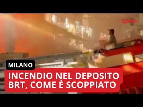 Video Incendio Bartolini a Milano, come è scoppiato: «È caduto un pacco, poi le fiamme»