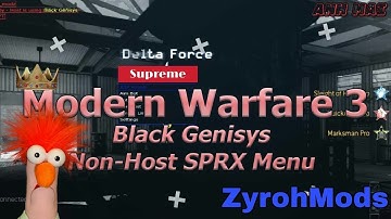 ⚉ PS3 [MW3/1.24] BLACK GENESYS MOD MENU BY KIWI MODZ