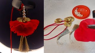 How to Make Fabric Latkan ||  Easy and Beautiful Blouse Latkan Making at Home 