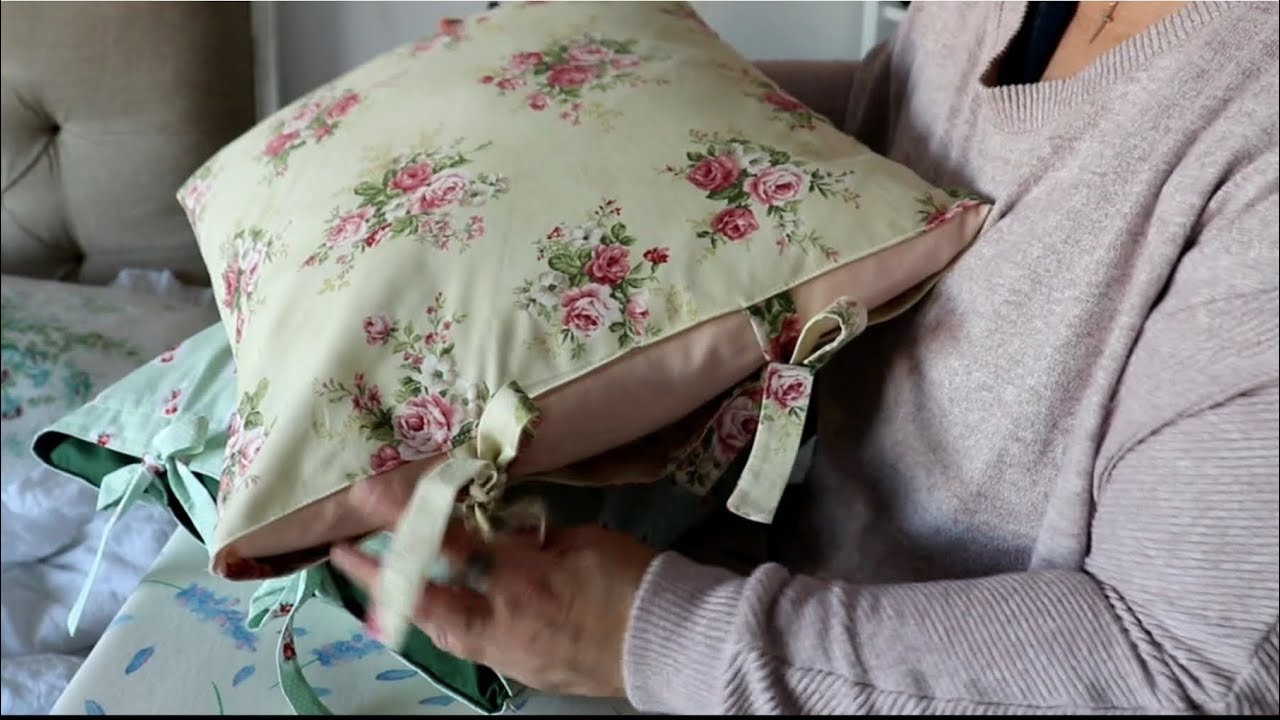 🪡🧵Ράβω Ανοιξιάτικα μαξιλάρια/Οργάνωση τροφίμων/Καθαρισμός κουζίνας/Συνταγή Ρολό/Smoothies 🍓🍌🍒