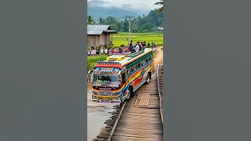 Bus Plunges into River as Wooden Bridge Collapses Unexpectedly!