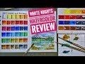 Is White Nights Watercolor, ARTIST GRADE?? Swatching, Sample Painting and Review