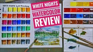 Is White Nights Watercolor, ARTIST GRADE?? Swatching, Sample Painting and Review