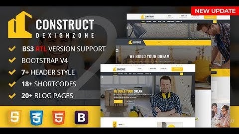 ConstructZilla : Construction, Renovation & Building HTML Template With RTL Ready
