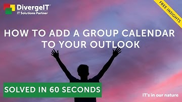 How to Add Group Calendars to Microsoft Outlook