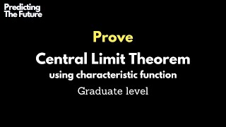 Prove Central Limit Theorem using characteristic function