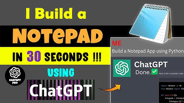 Build a Notepad using ChatGPT and Python in less than 1 Minute!!!🔥