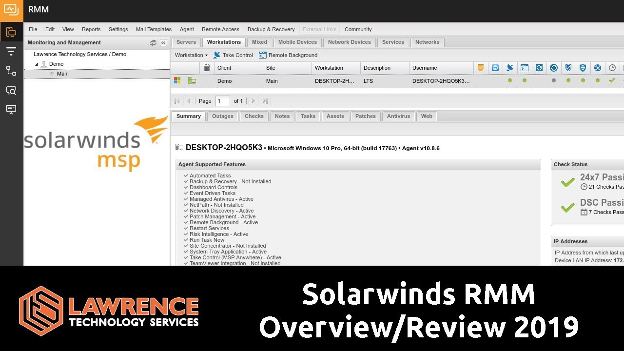  New  Solarwinds MSP RMM Overview / Review 2019 from an MSP perspective