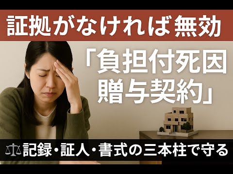 負担付死因贈与契約の証拠力を高める4つの重要ポイント