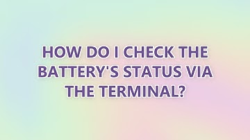 How do I check the battery