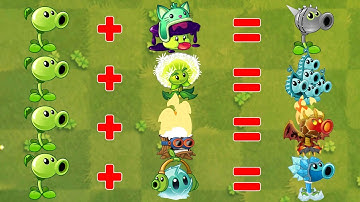 Pvz 2 Discovery - Every Pea Fusion & Evolution NOOB - PRO - HACKER - Who 