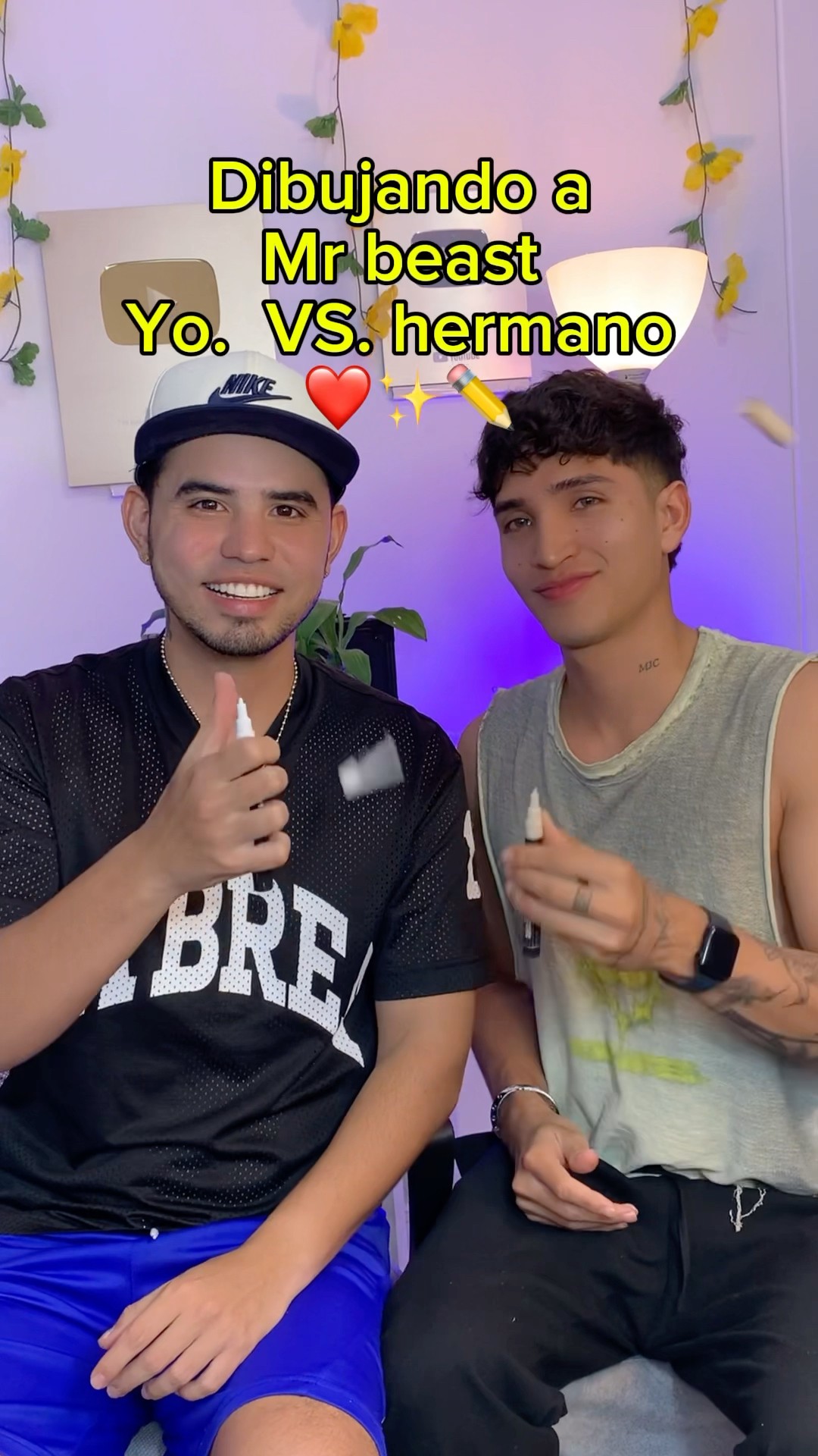 Dibujando a Mr beast yo versus mi hermano ❤️✨? #mrbeast #dijujo #art