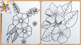 تعليم الرسم | رسم عن زخرفة نباتية سهلة و بسيطة
