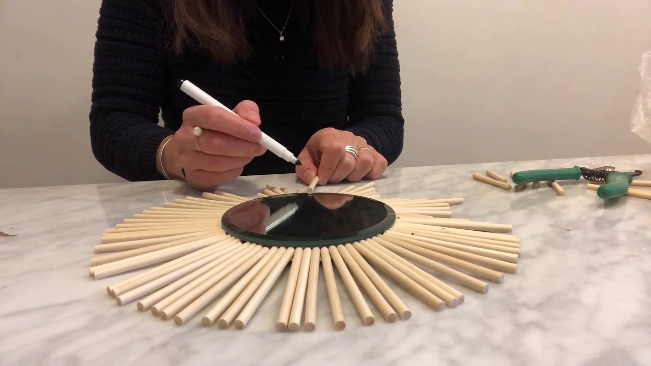 Comment fabriquer un miroir en bambou rond ? - YouTube
