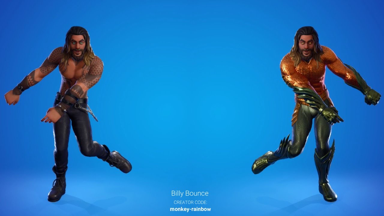 Billy Bounce Rare Emote with Jason Momoa Fortnite Item Shop 2022