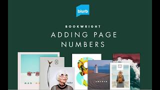 Blurb BookWright: Adding Page Numbers